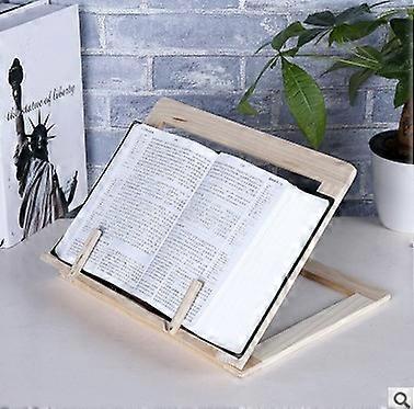 Multi functional Wooden Book Reading Rack Kitchen Cookbook Stand Holder