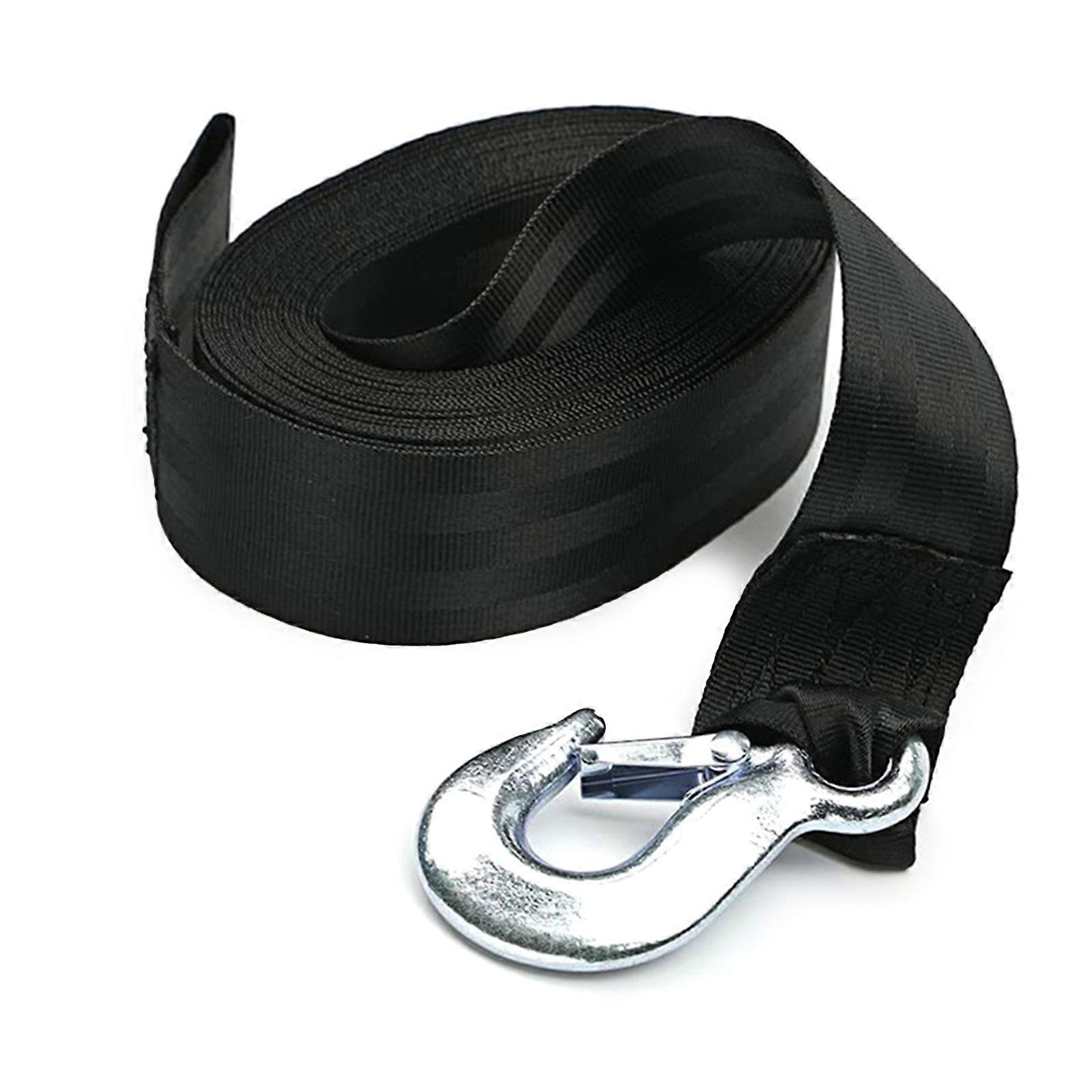 Nylon Tow Strap with Hooks, 2Inch x 13Ft/20Ft Recovery Rope 3 Tons Heavy Duty Towing Rope for Towing Vehicles 4m