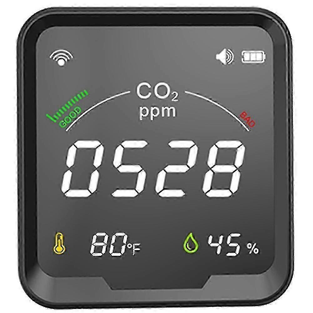 Wifi Tuya Smart Co2 Detector 3 In 1 Carbon Dioxide Detector Air Quality Monitor Temperature Humidity