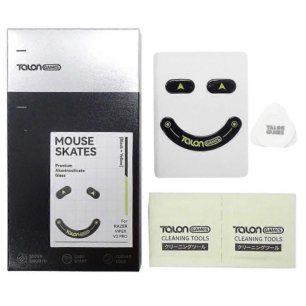 TALONGAMES 0.8mm Verre Souris Pieds Autocollant Souris Patins pour Viper V2 Pro Souris