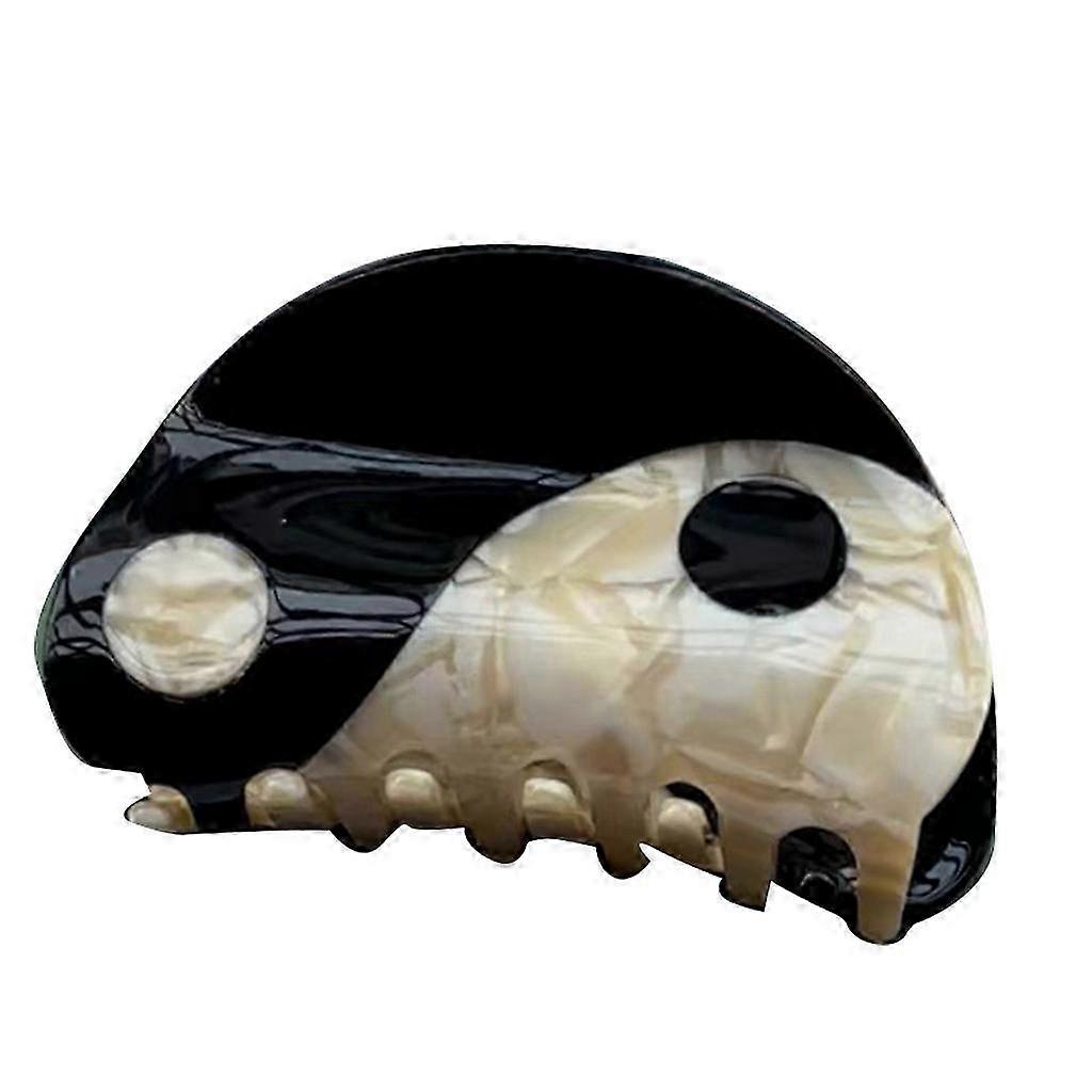 Acetate Hairpin with Yin Yang Design Non-Slip and Strong Hold