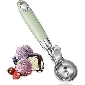 Cuillre Glace Avec jecteur, Acier Inoxydable Cuillre Crme Glace, Cuillre Glace no Manche Ergonomique pour Boules Glace, Riz, Boules de Melon, Pt