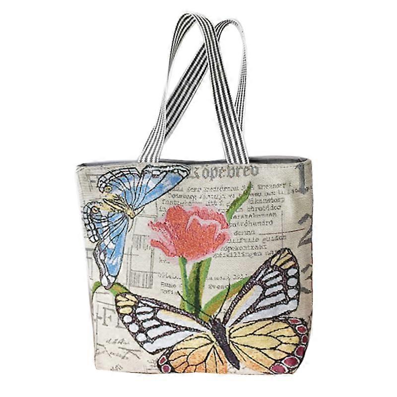 Cat canvas tote bag bag, for women with zipper large embroidered reusable bag grocery shopping 2