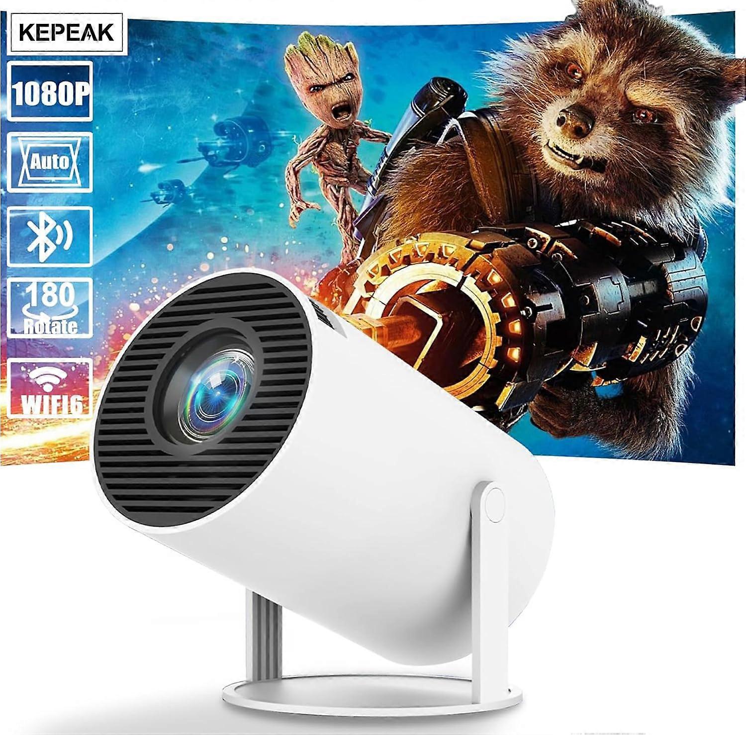 Mini Projector with WiFi and Bluetooth - Full HD Support, Automatic Keystone Correction