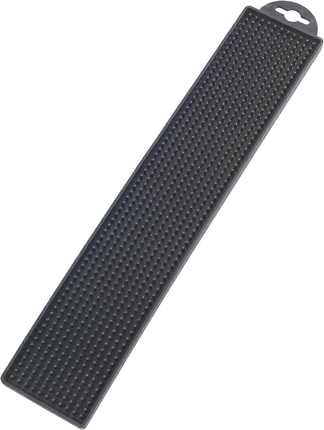 Slim drainer mat 50.5*8*1cm black, Dish drainer, soft silicone
