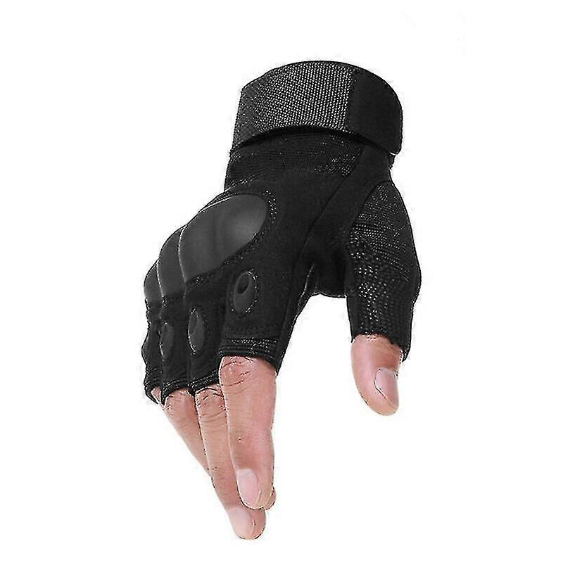 Guantes tácticos duros de medio dedo Ejército Militar Fingerless-1