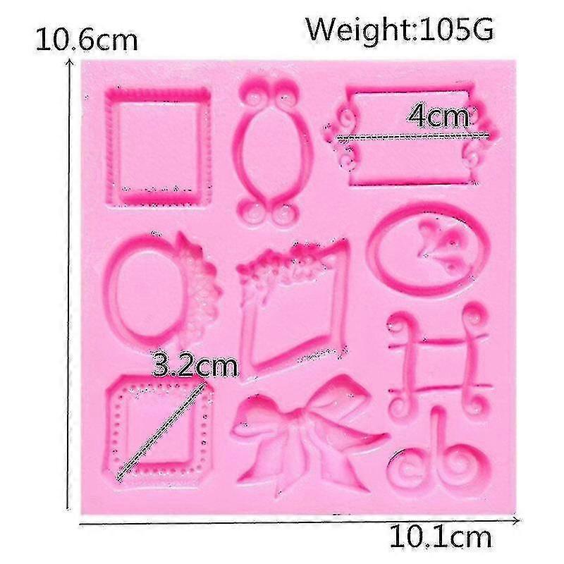 Miniowl-mini Frame Shape Drop Glue Mold - The Bow Shape Cake Decorates The Mold - 1pc