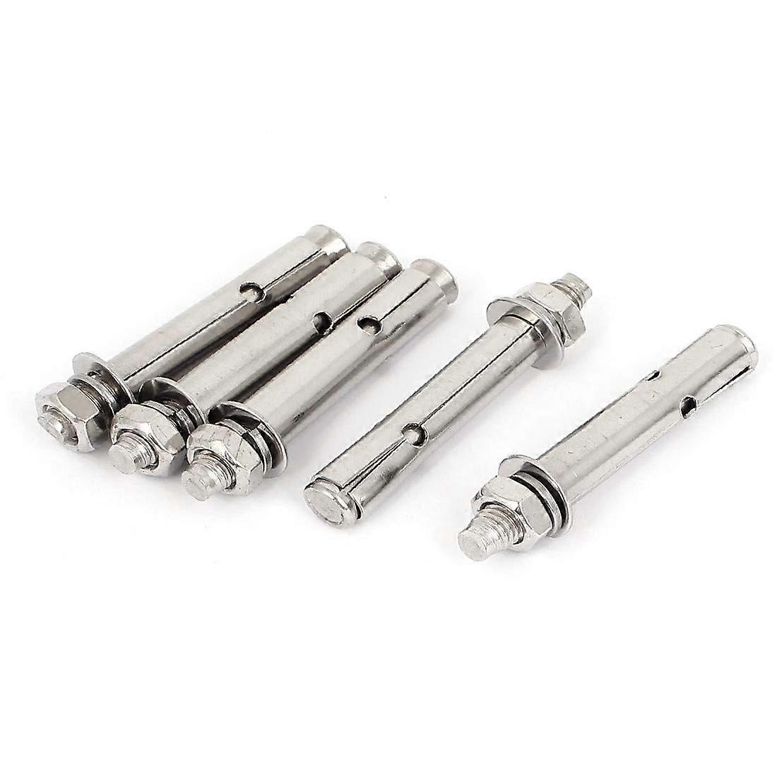 Bolt, Expansion Bolts,Expansion Screws Set, M8x70mm 304 Featured Stainless Steel Through Reliable Efficacy Expansion Sleeve Bolt Anchor 5pcs