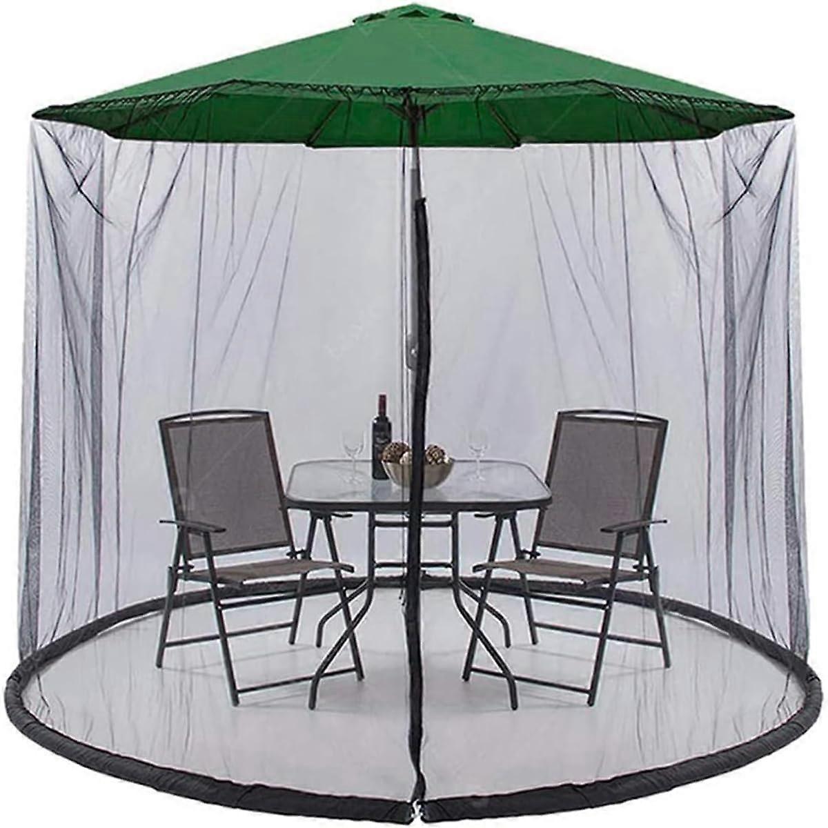 710ft Patio Mosquito Netting Universal Canopy Umbrella Netting Screen with Zipper Door Mosquito Mesh for Outdoor Offset Hanging Umbrellas