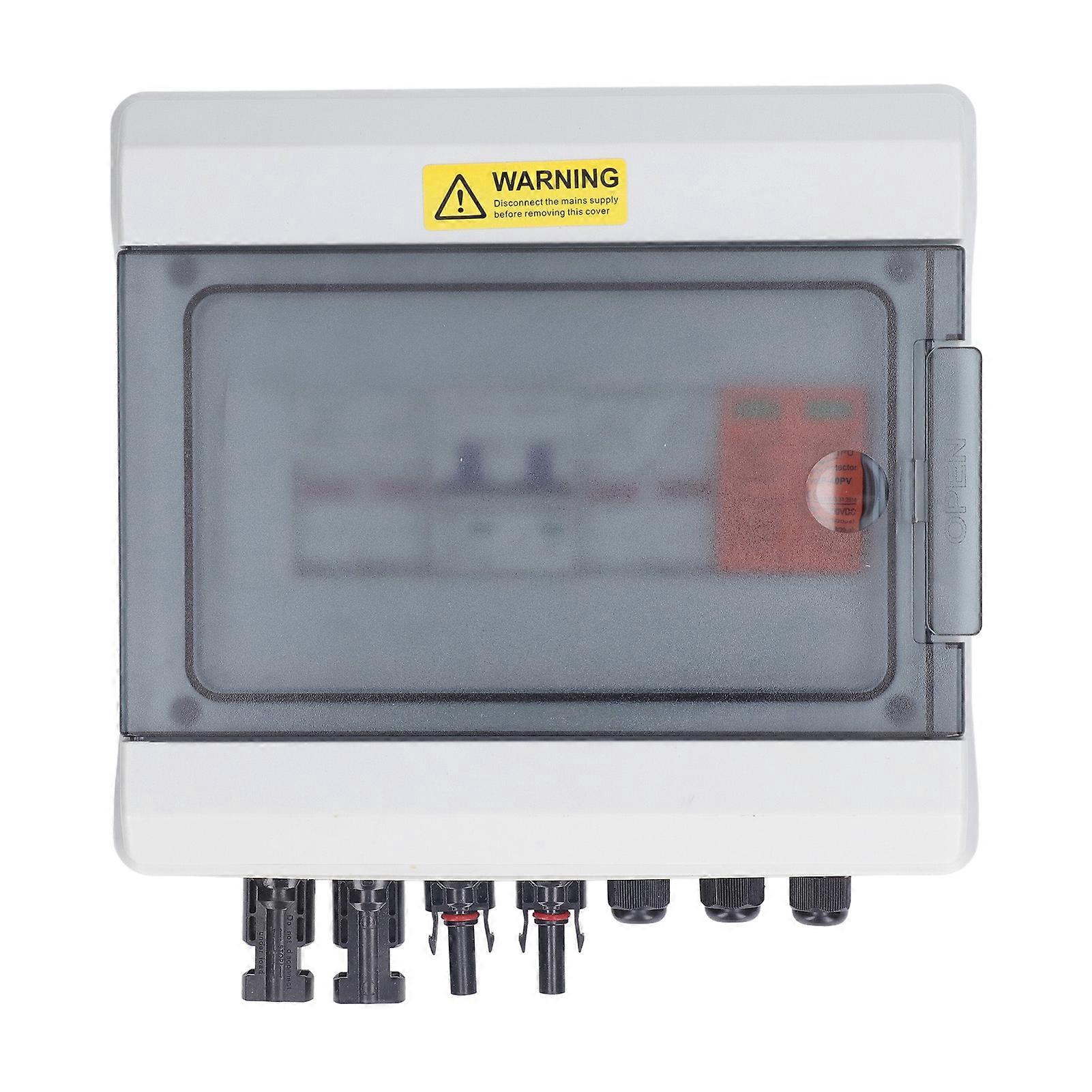 DC1000V PV Waterproof 2 in 1 Out Solar Combiner Box with 15A Fuse 32A Circuit Breaker for Power Generation