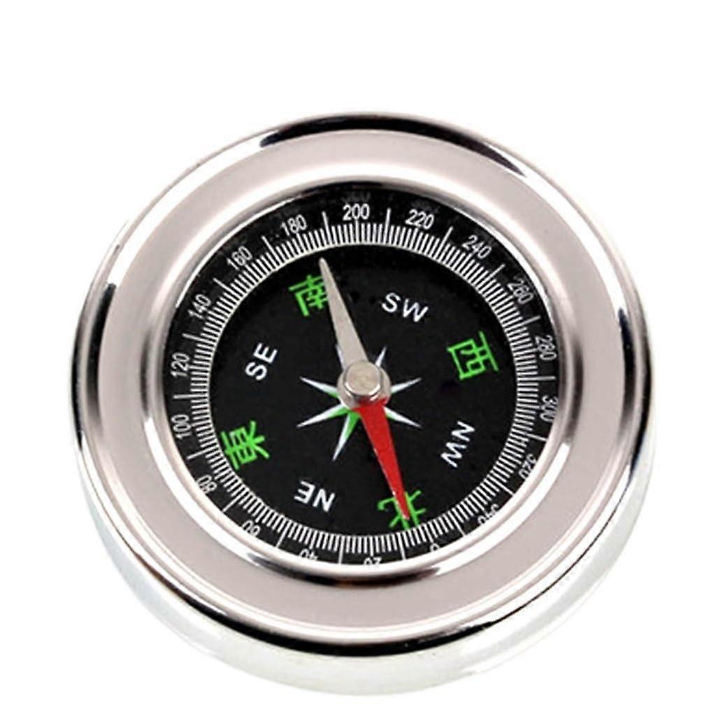 Embossed Outdoor Camping Compass Stainless Steel Navigation Tool for Climbing and Hiking, Durable and Weather-Resistant
