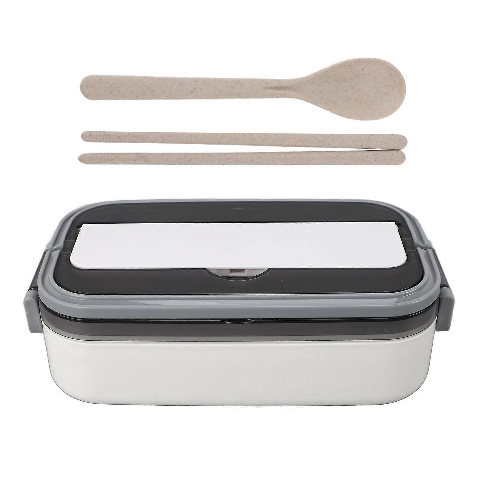 304 Stainless Steel Adult Lunch Single Layer Microwave Safe Portable Split Bento Box for Students Office Workers