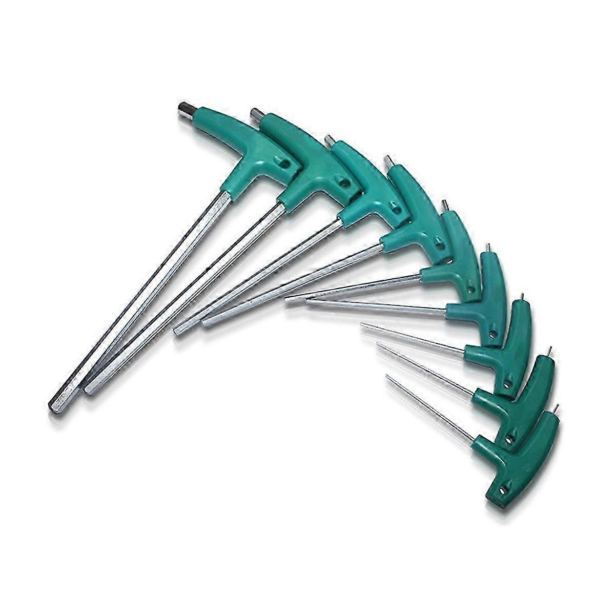 9PCS kit hardware hexagon socket screw nut wrench handle with storage bag forging tool