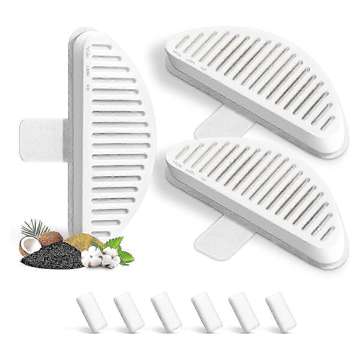 Cat Fountain Filters, 3 Pack Replacement Filters & 6 Pack Replacement Filter Sponges for 67Oz/2L Automatic Pet Fountain-JC