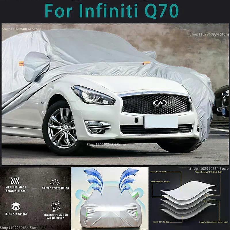 Για Infiniti Q70 210T Αδιάβροχο πλήρες αυτοκίνητο καλύπτει Εξωτερική προστασία ήλιου UV Σκόνη βροχής Χιόνι προστατευτικό αυτόματο προστατευτικό κάλυμμα