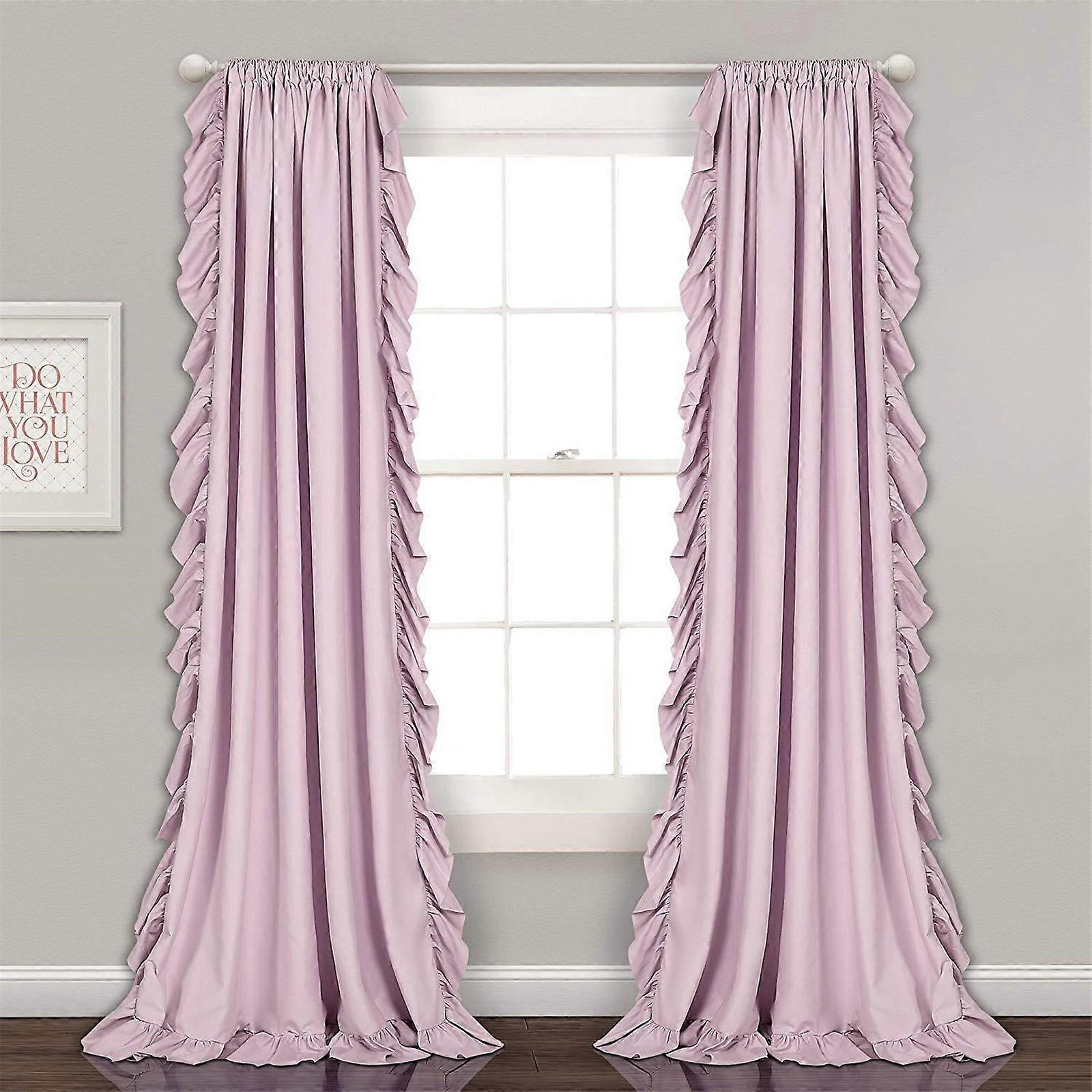 Lavender Curtain Set Hall Bedroom Curtains 2pc