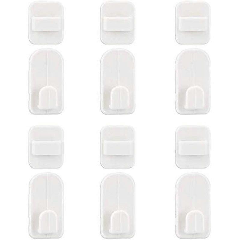 6 Pairs Remote Control Bracket Self Adhesive Remote Control Hook Wall Mount Bracket White Media TV Remote Control Organizer