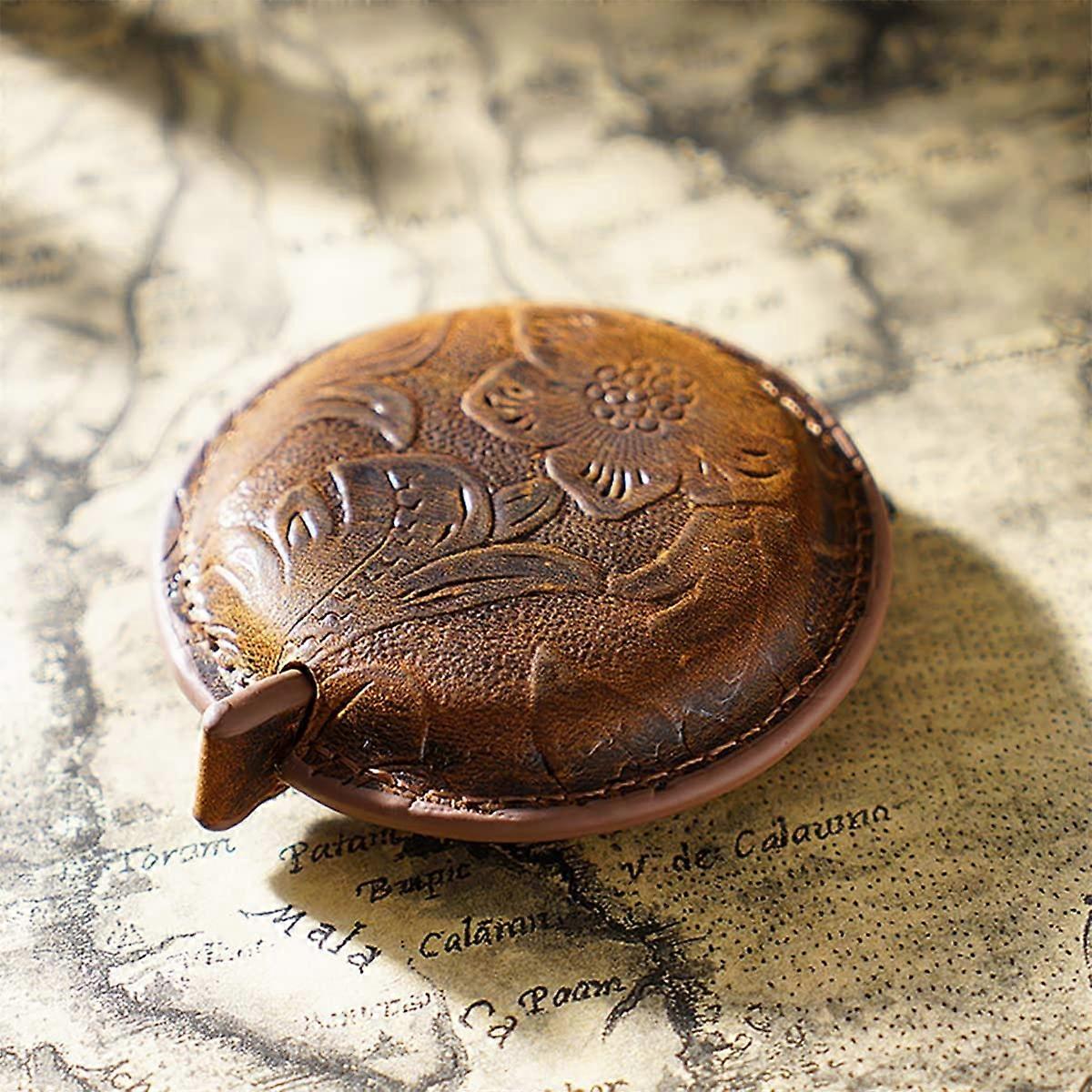 Sewing Tape Measure, Double-Sided Retractable Measuring Tape for Body and Fabric, Pure Leather Cowhide, Tailor's Tool