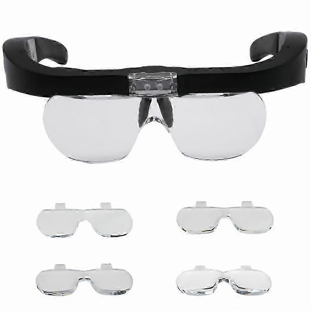 Usb Rechargeable Head-mounted Magnifying Glass Led Light Magnifying Glass