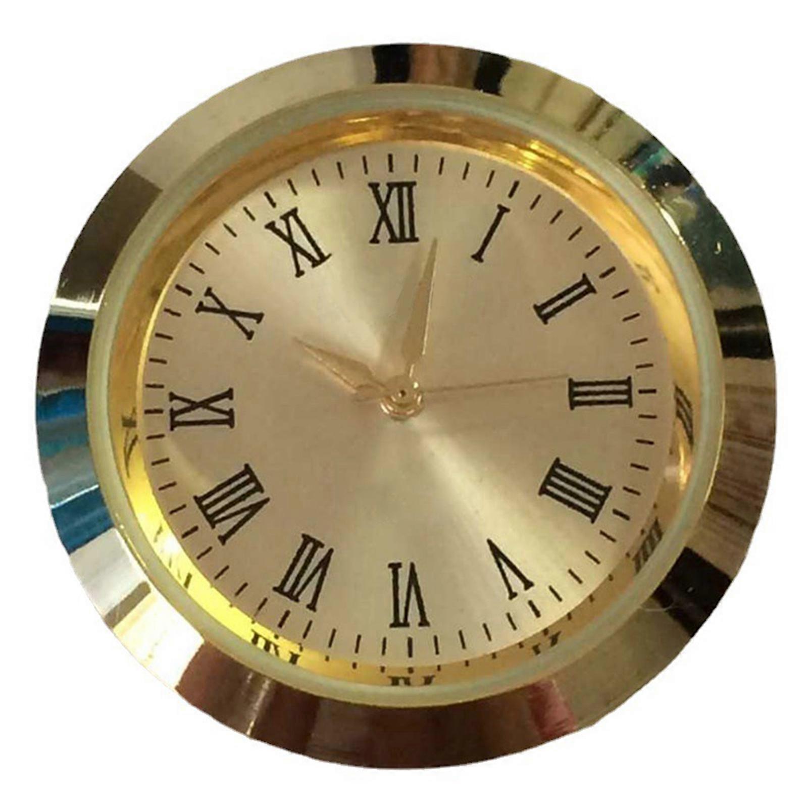 Clock Quartz Movement Round Clocks for Head Insert Classic Clock Craft for Women Men Watch Handmade DIY Replacement Part