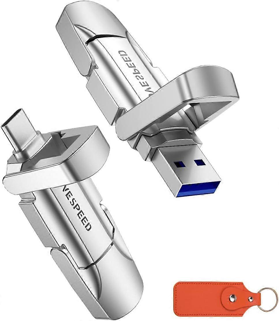 256GB Solid State Flash Drive 400MB/s High Speed Type C + USB 3.2 Drive Dual