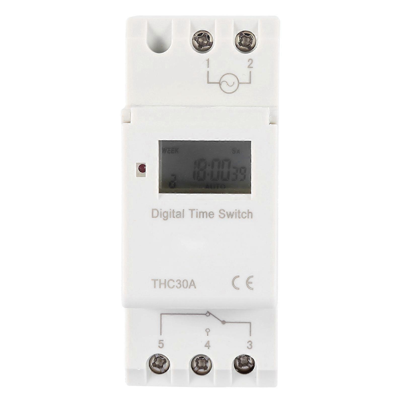 High quality THC 30A DIN rail digital time switch (220V) (delivered with