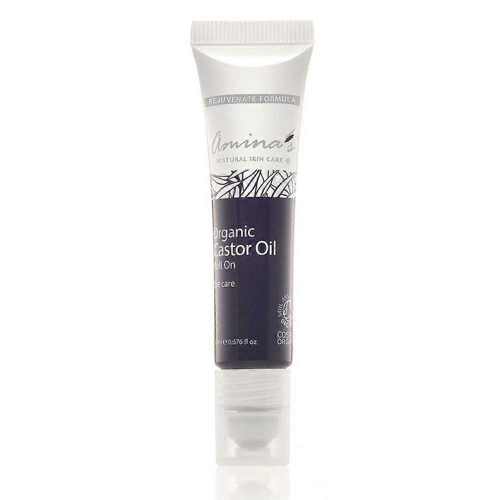 Amina's Pure Organic Castor Oil Roll-On For Around Eyes Area 20ml