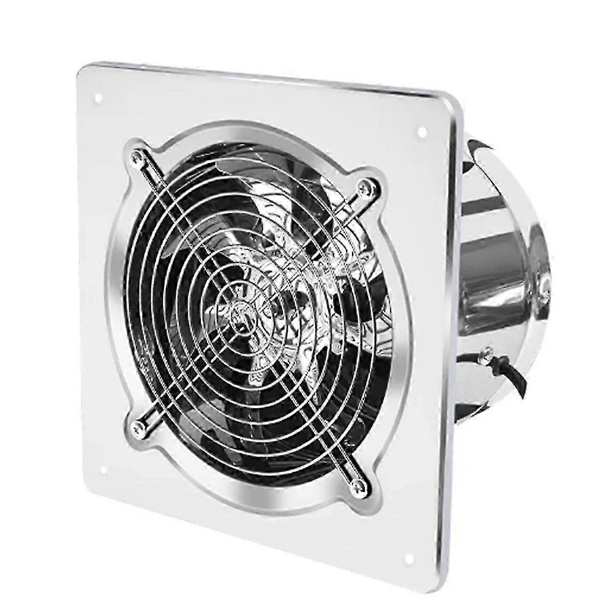 Ventilatore booster da 6 pollici Estrattore Ventola di scarico Ventilatore a tubo di ventilazione Adatto per bagni, servizi igienici, cucine, pareti e finestre Acciaio inossidabile De