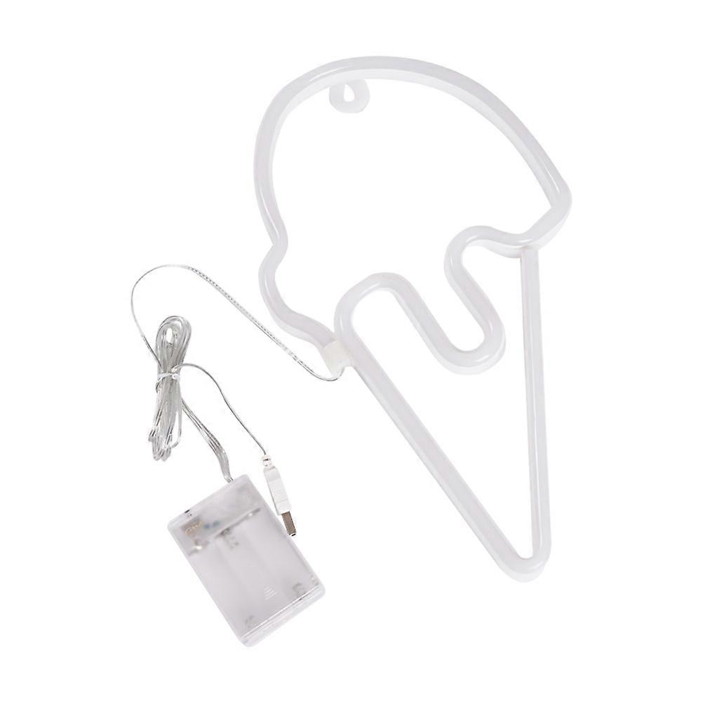 1Pc LED Ice Cream Neon Light Cute Decorative Room Lamp