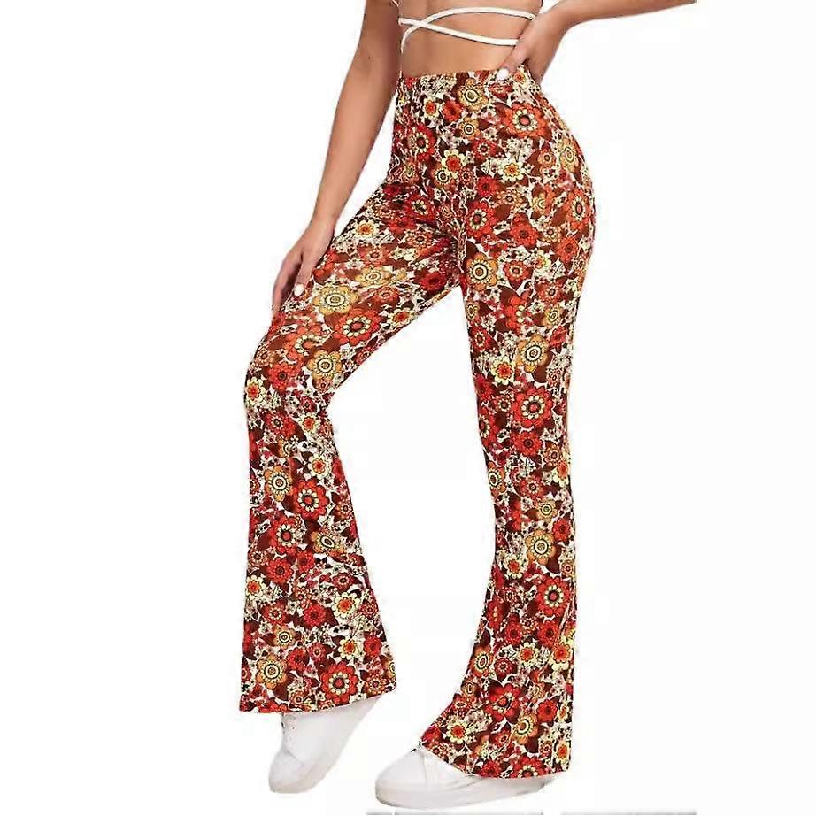 2025 Summer New Women's Throughout Floral Sexy Flared Pants