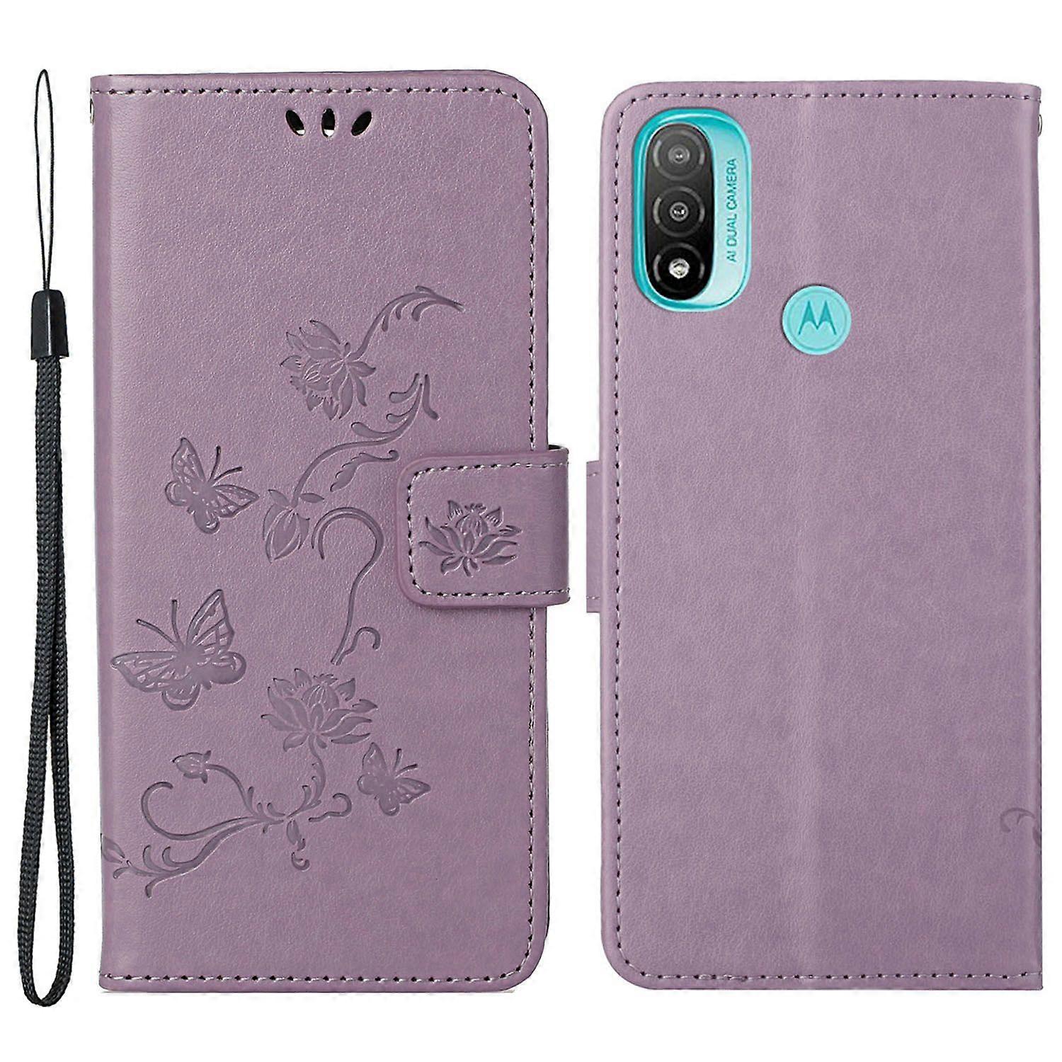 Fashionable Wallet Function Flip PU Phone Case Stand Shell for Motorola Moto E20/E30/E40