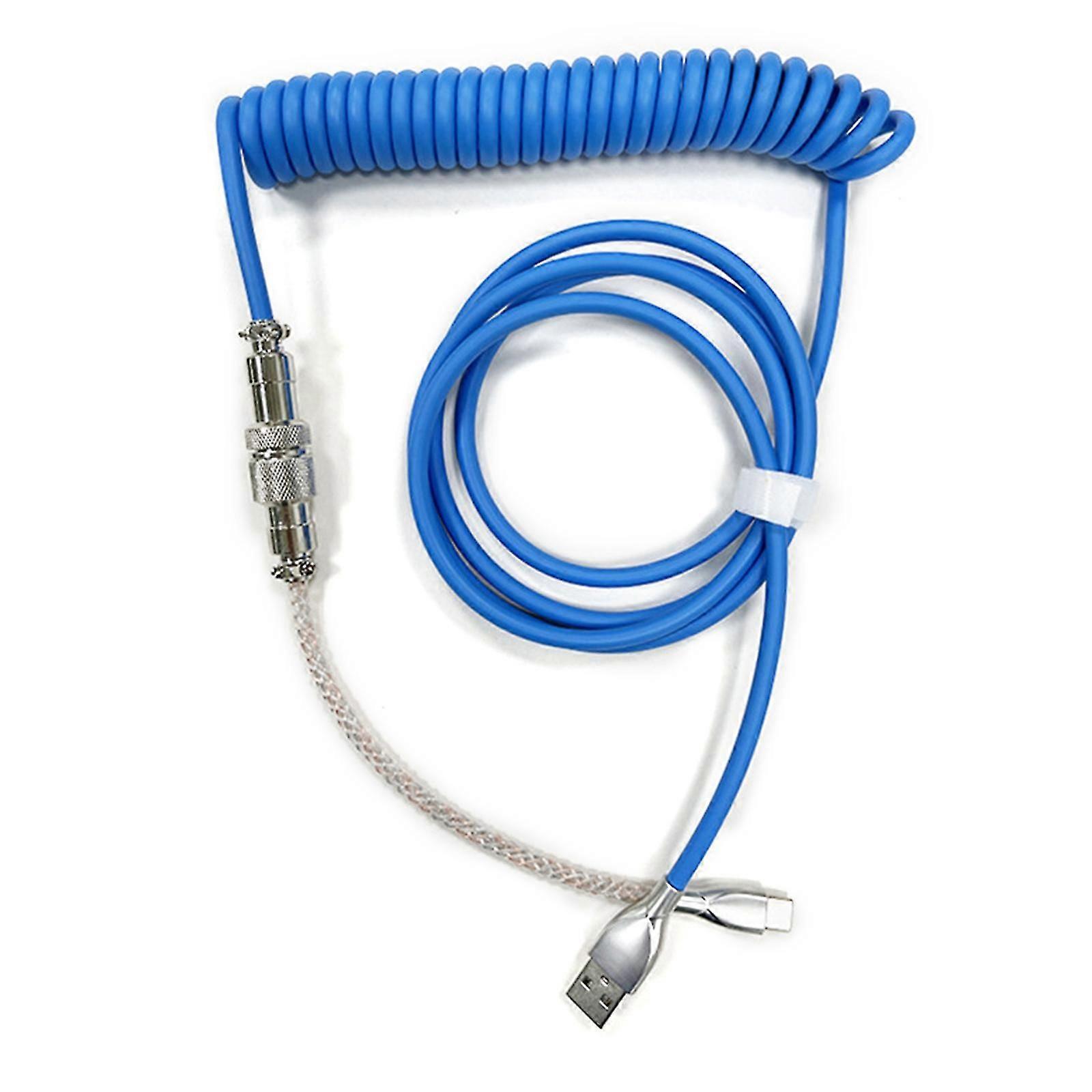 Mechanical Keyboard Cable Coiled USB Type C aviator Connector USB Spring Cable