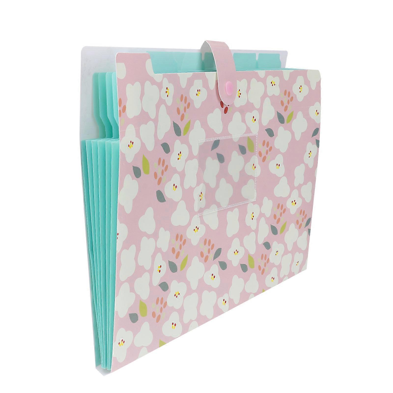 MultiLayer File Folder Organizer Pink 33x25x2cm Storage Archiving TearProof Waterproof 1Pcs