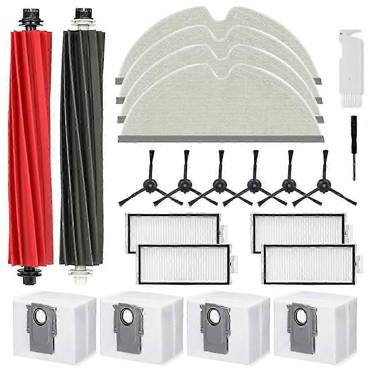 For Roborock Q8 Max Robot Vacuum Replacement Parts Including Main Side Brush HEPA Filter and Mop Cloth