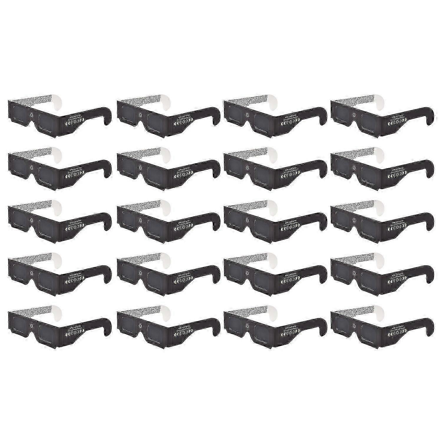 20Pcs Solar Eclipse Glasses with Protective Filter for Eyes, Paper Frame Glasses Suitable for Solar Eclipses