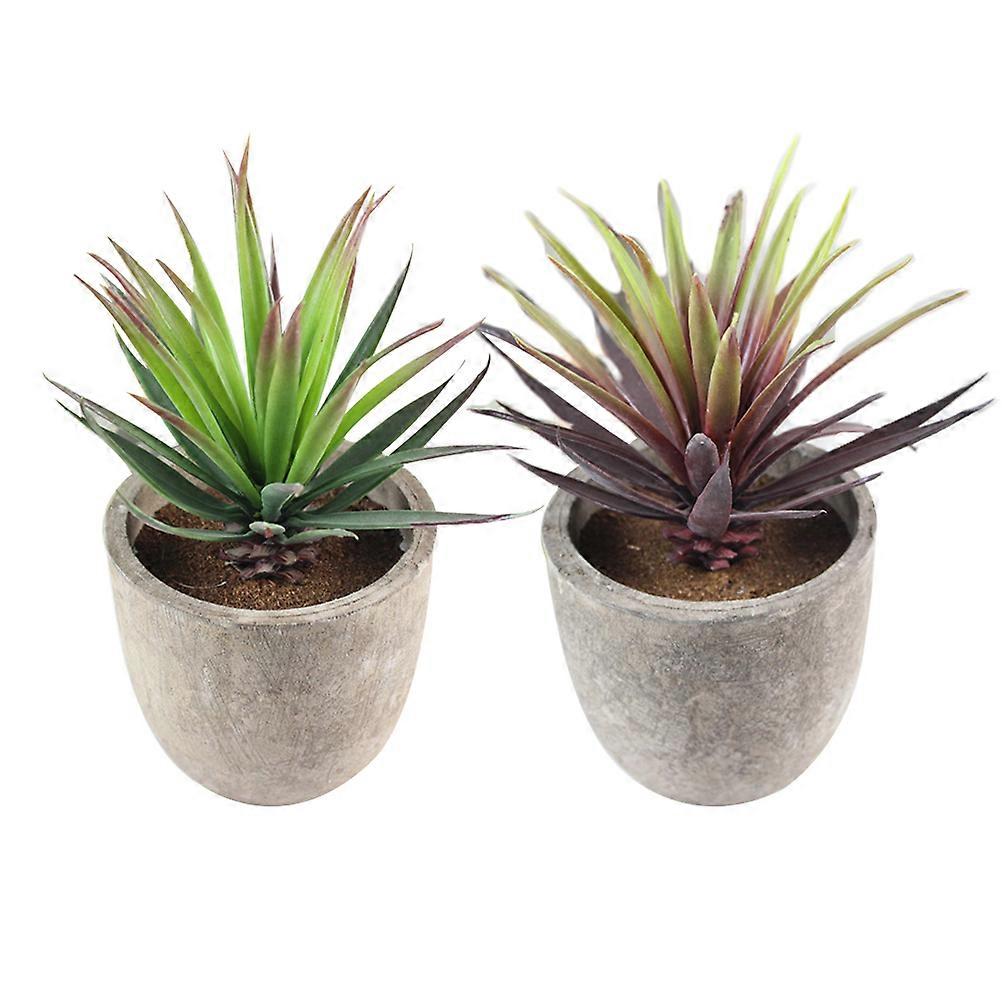 Artificial Succulents Small Fake Succulents Creative Bonsai Decor x 11 x 19 Cm Assorted Color 2Pcs