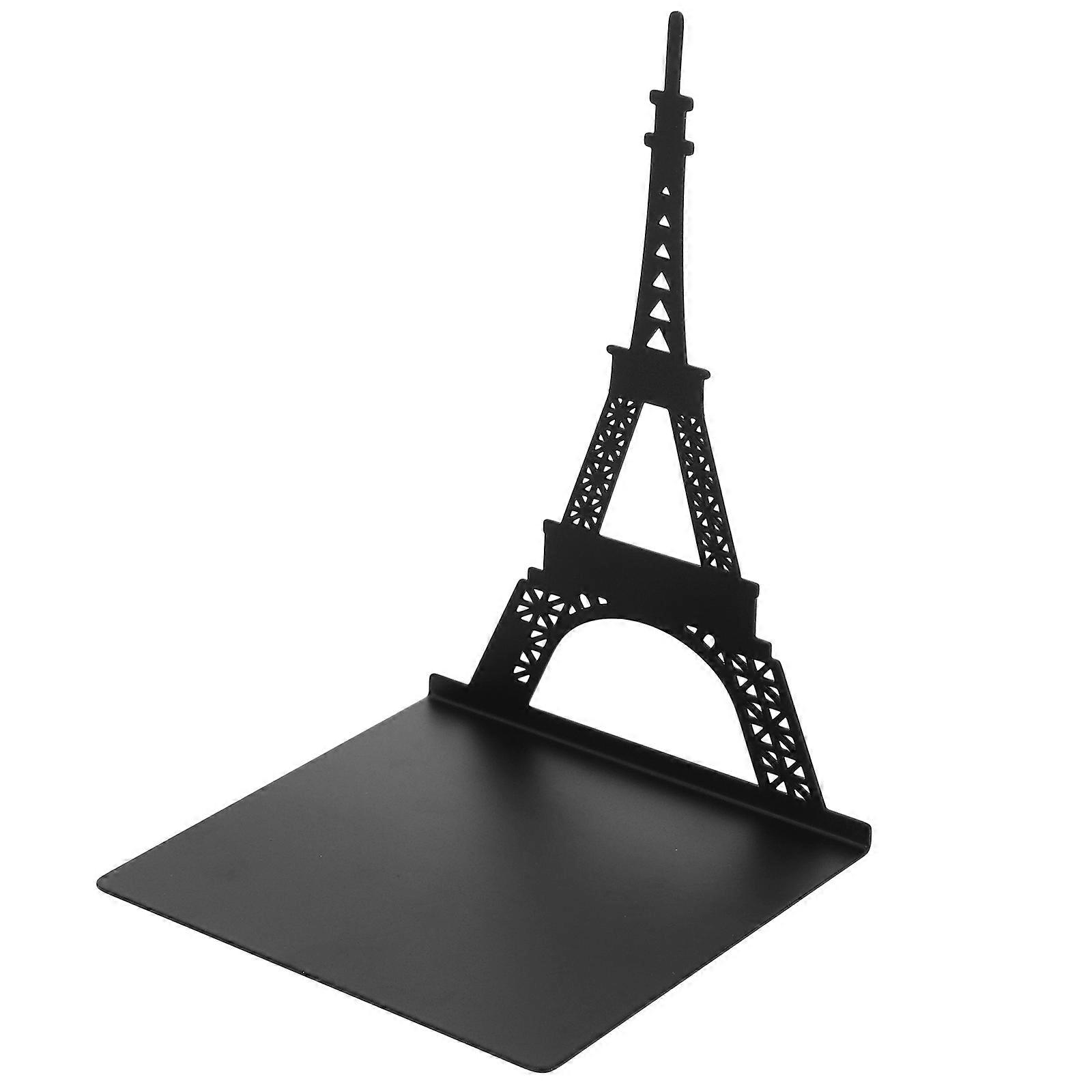 Elegant Metal Bookends Eiffel Tower Design Stylish Home Office Book Holder for Magazines and Files