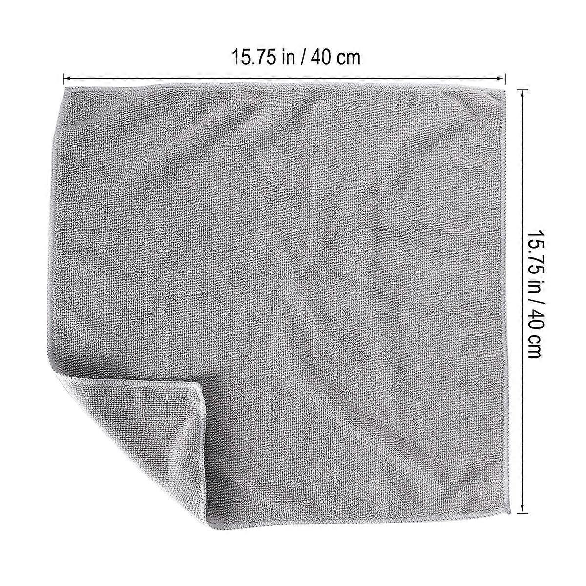 7pcs Grey Microfiber Car Cleaning Towels Soft Auto Drying Cloths for Polishing, Waxing, and Delicate Surfaces Safe for Cars, Trucks, and Home Use