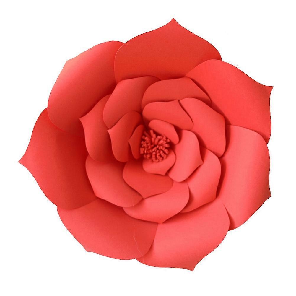 Paper Flowers Decor Artificial Flower Wedding Backdrop 30cm Red 2Pcs