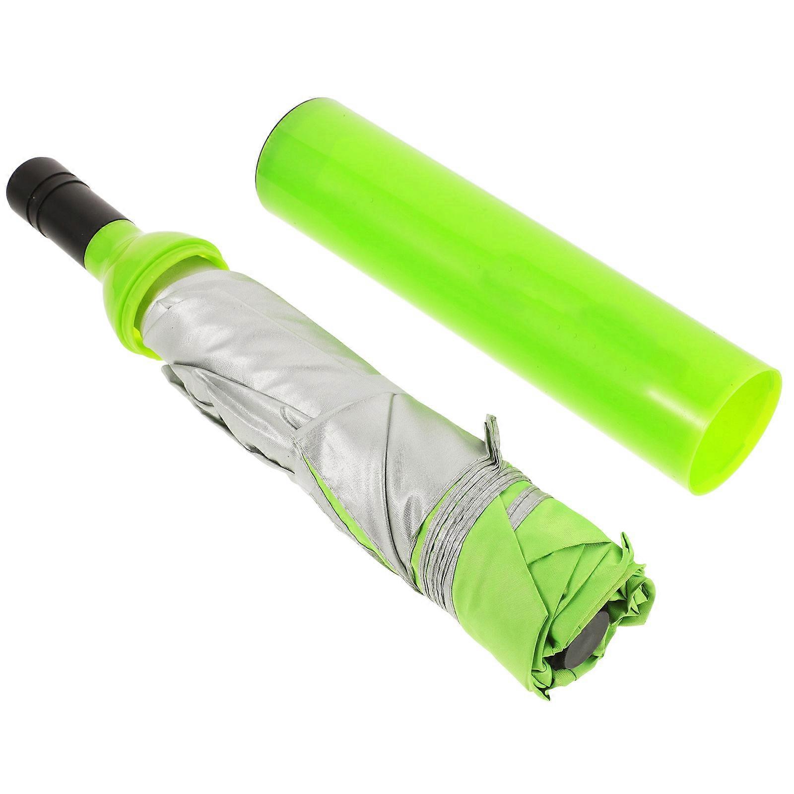 UV Protection Umbrella Folding Style For Travelling Adults Silver Tape Waterproof Easy Carrying And Storage 1Set