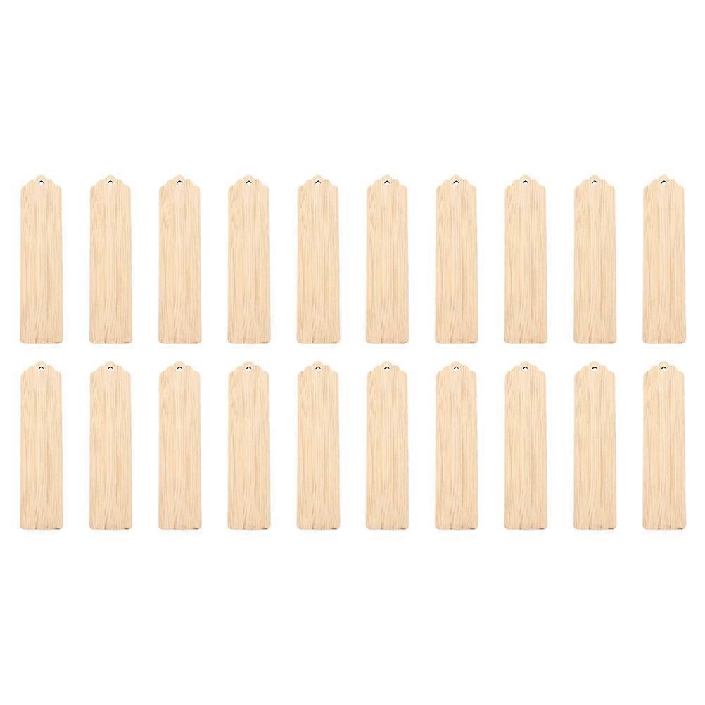 Light Brown Blank Bookmarks for DIY Use Creative Craft Accessories with Hole Design and Rounded Edges 20 pcs