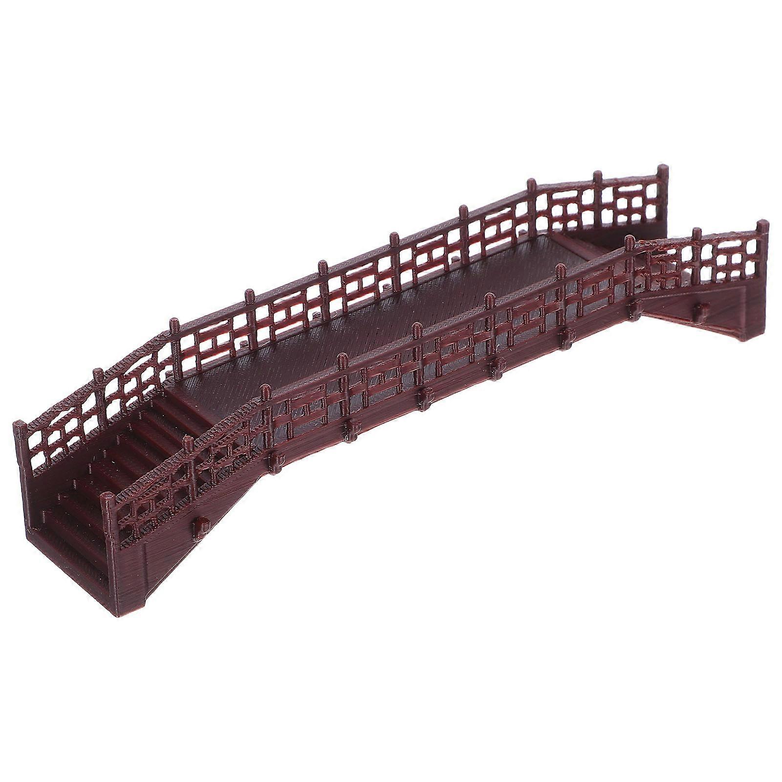 Miniature Bridge for Fairy Garden Decoration, Detailed Micro Landscape Accessory, Ancient Style Plastic Ornament for Dollhouses and Terrariums,