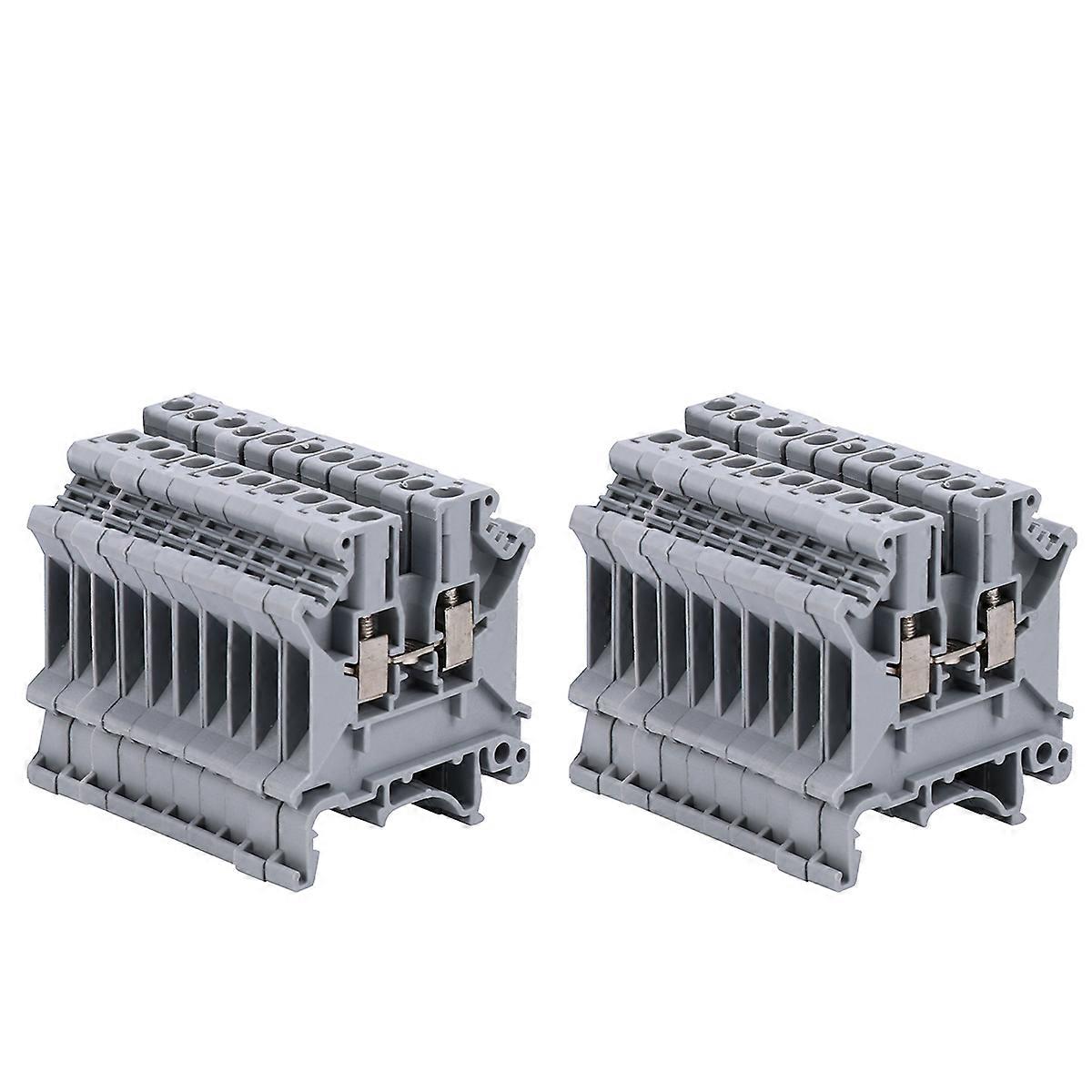 Barrier Terminal Block Uk- Terminal Blocks Nickel Plated Brass 4.00X4.00X0.50Cm Voltage Connection 20Pcs