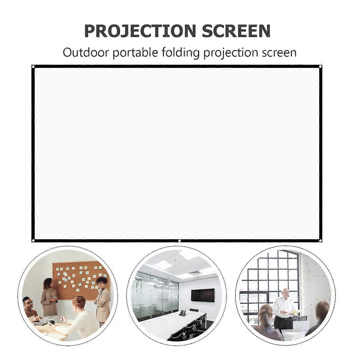 Projection Screen Material Fabric For Weddings Events Bars Patios Lobbies Churches Rectangular Wide Viewing Angle 160 Degrees 1Set