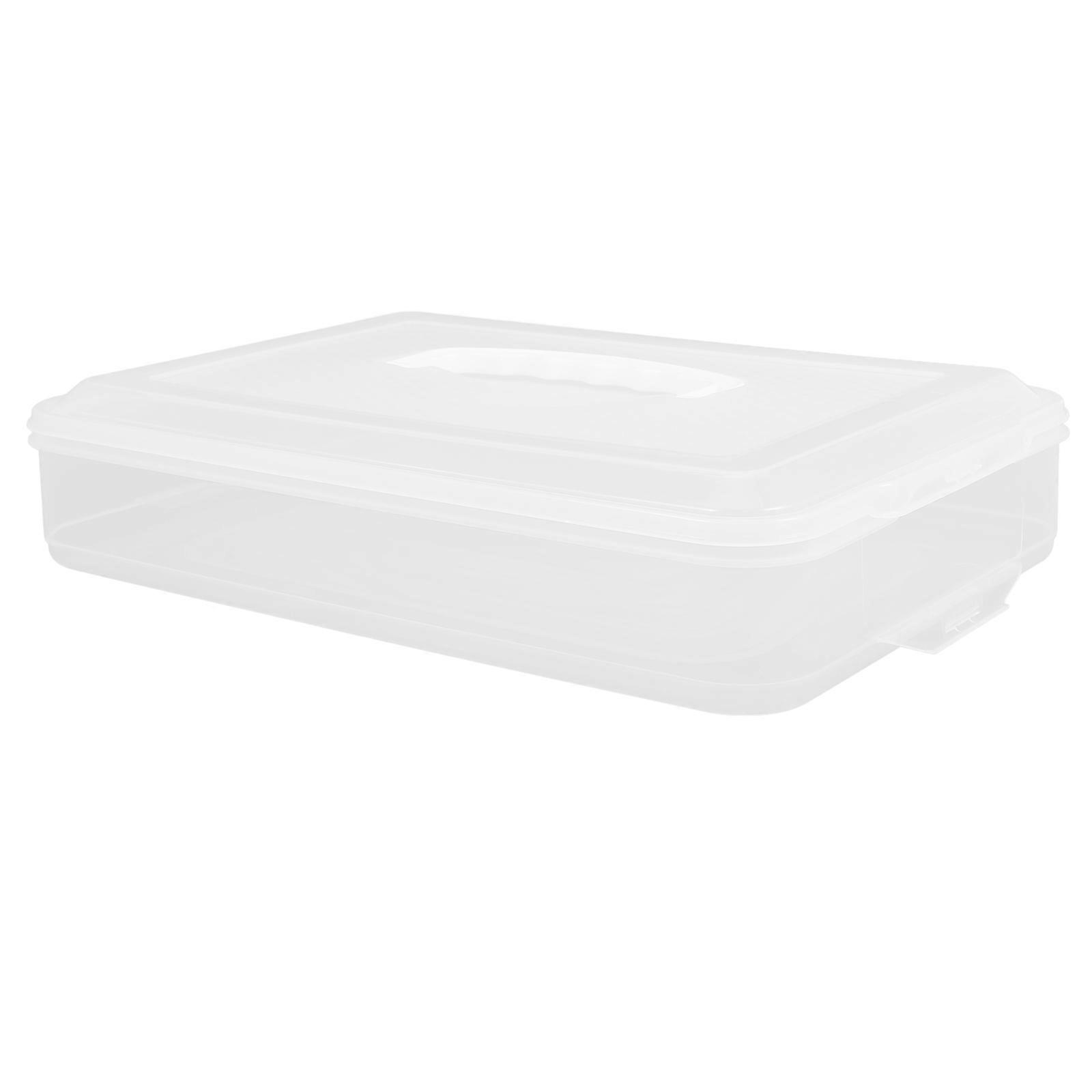 Clear Multi Use Plastic Food Storage Container with Lid for Fridge and Freezer Organization – Ideal for Dumplings and Fresh Food Preservation
