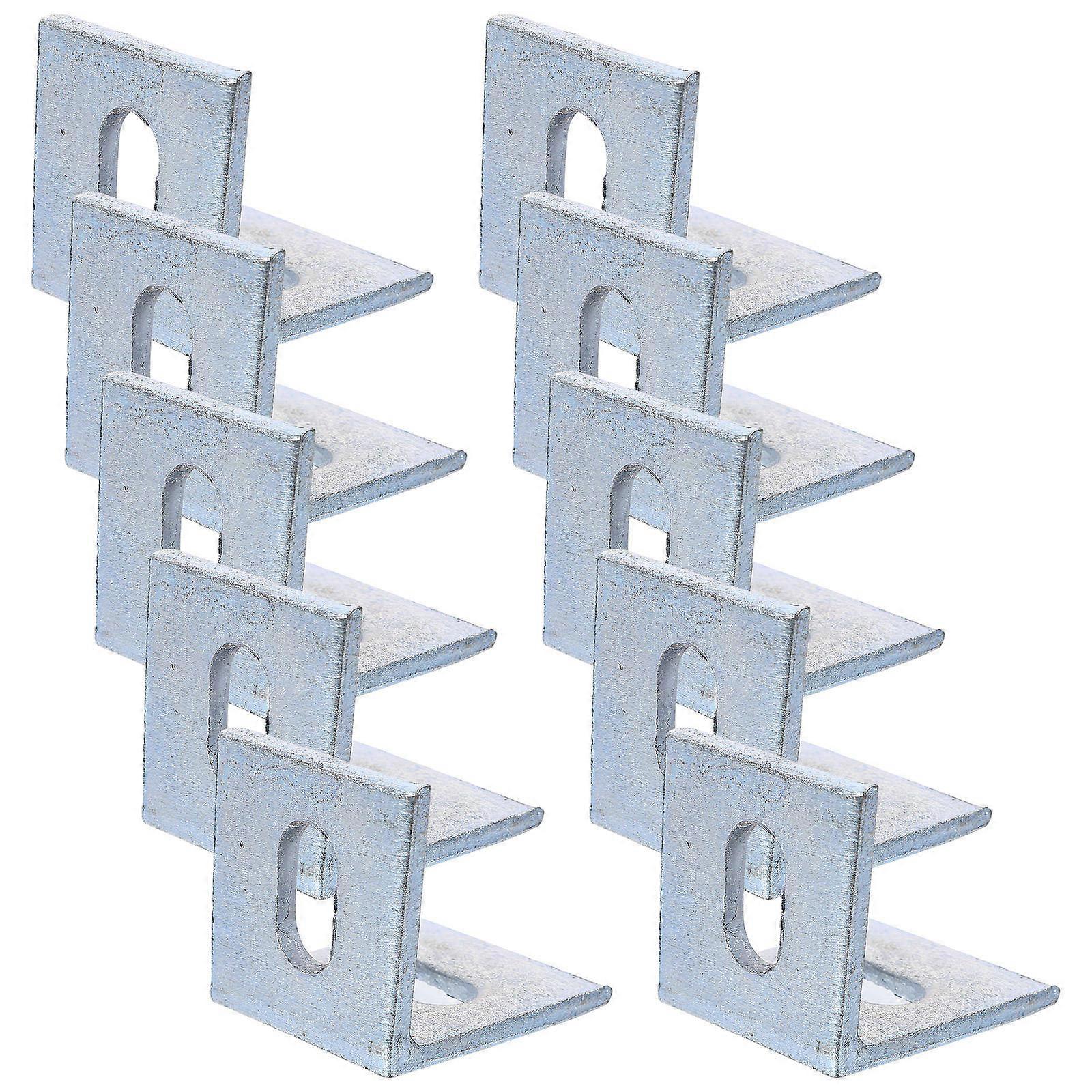 Corner Bracket Support L Shaped Angle Brackets Shelf Brackets Metal Construction 10Pcs