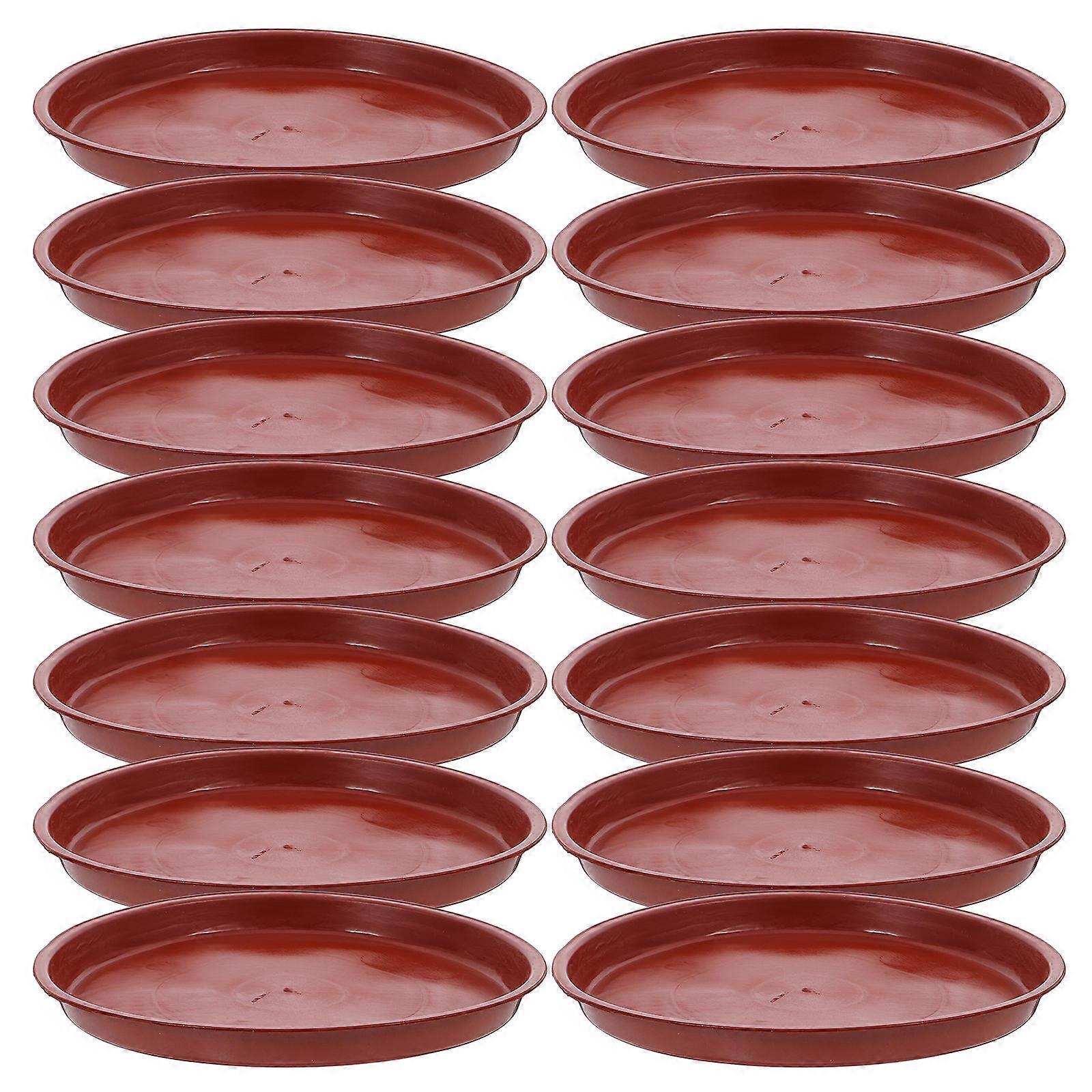 Flowerpot Tray Protecting Surfaces Planter 200mm Red 20Pcs