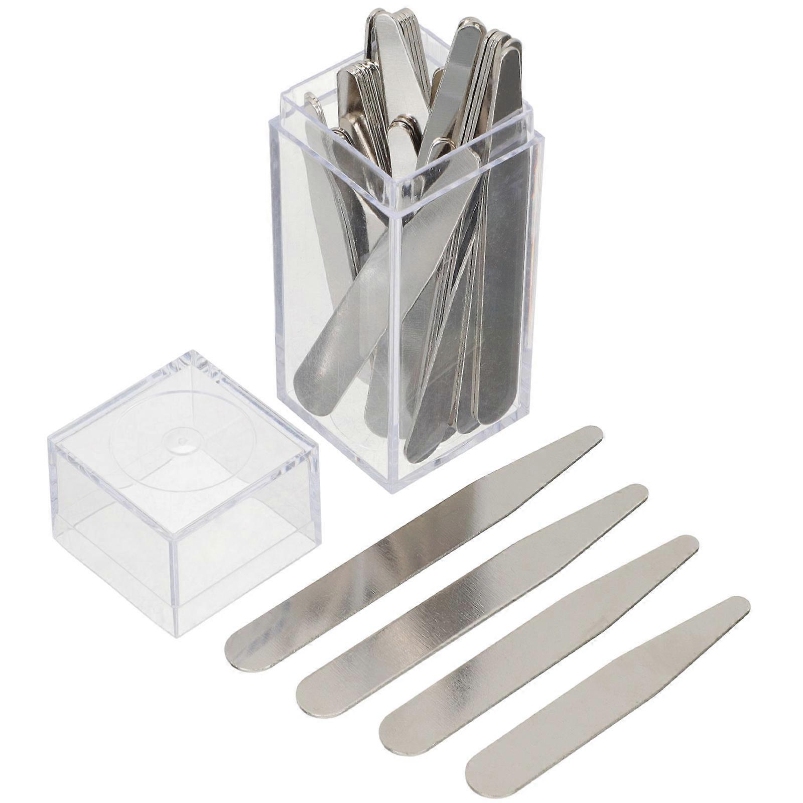 Collar Inserts for Men Prevent Collar Drooping Silver 40Pcs