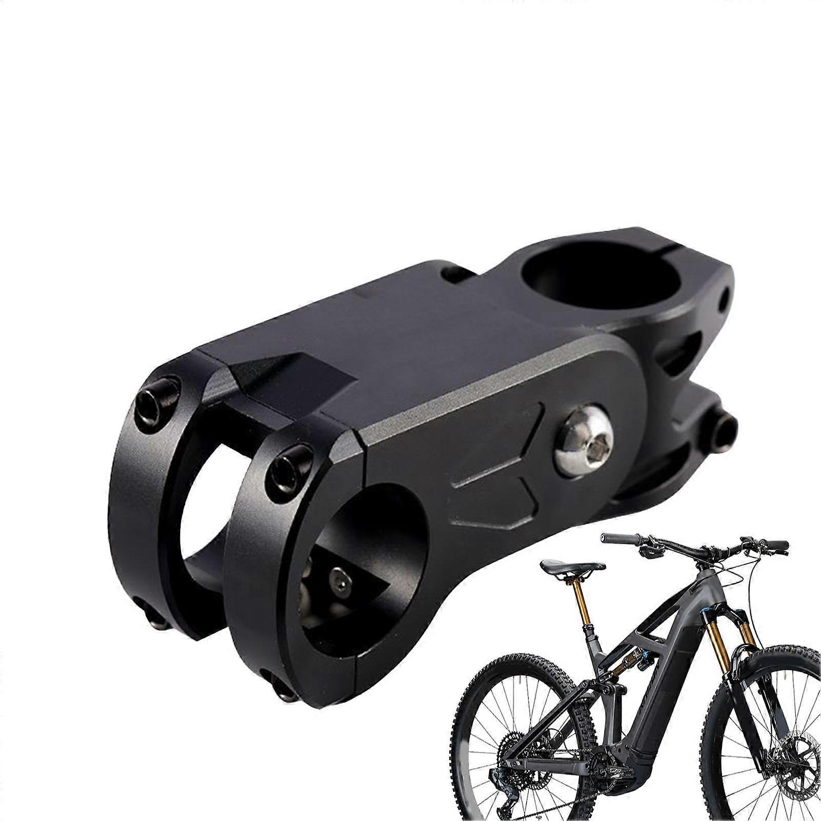 Mountain Bike Stem Riser Adjustable Aluminium Alloy, Road Bike Compatible, Universal Fit, Black