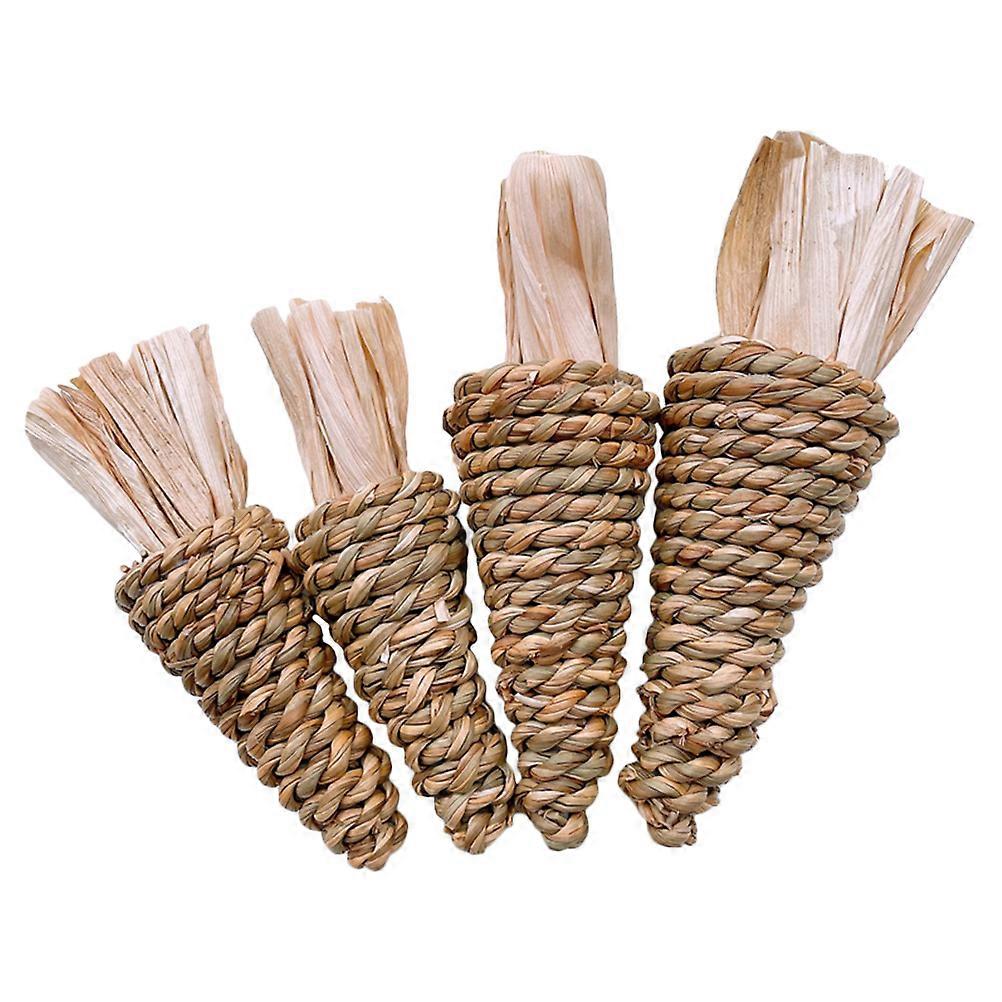 4pcs Bite Resistant Molar Chew for Small Pets – Promotes Dental Health and Teeth Grinding for Hamsters and Rabbits